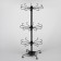 Turntable, 3 tiers of 10 hooks, 27 × 65 cm, black color