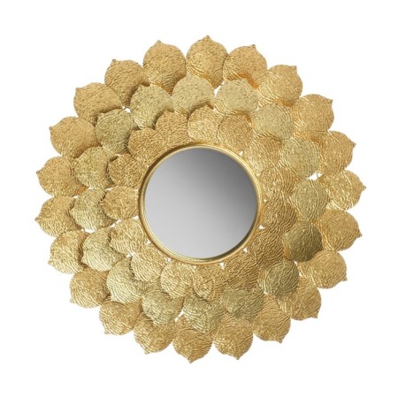 Decor Wall metal with a mirror "Flower. Sugar" gold 78.7x78.7x3.8 cm-2