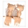 A set of children's cutlery "cubs", fork, spoon, color beige