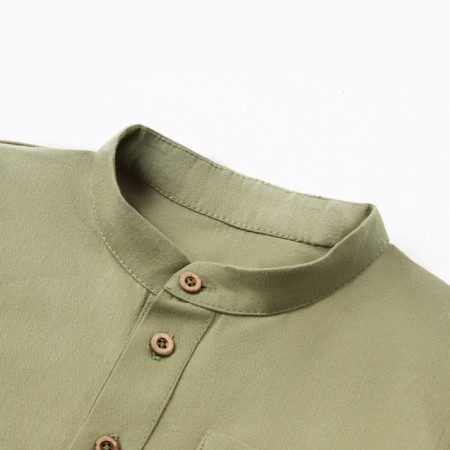 Costume for a boy (shirt and bermuda) minku, khaki color, height 158 ​​cm-1