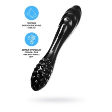 Bilateral phallimitator Satiffyer Dazzling Crystal 1, 18.5 cm, glass, black color