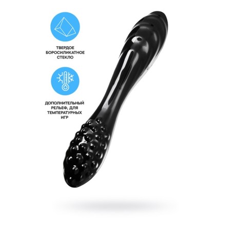 Bilateral phallimitator Satiffyer Dazzling Crystal 1, 18.5 cm, glass, black color