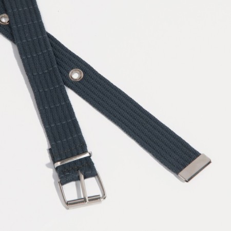 Building belt, width 3 cm, metal buckle, gray color-1