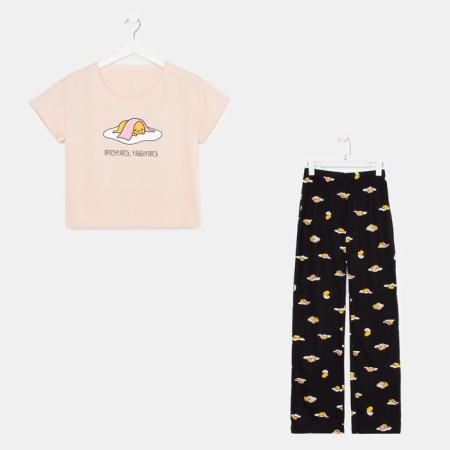 Female pajamas (T -shirt and trousers) KAFTAN EGG p. 52-54, beige-7