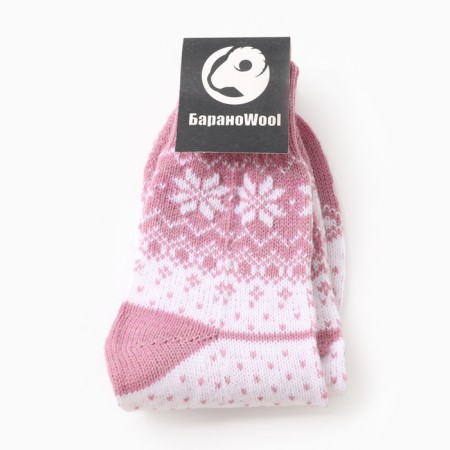New Year. Women's socks, lilac/white color, rr 25-27-2