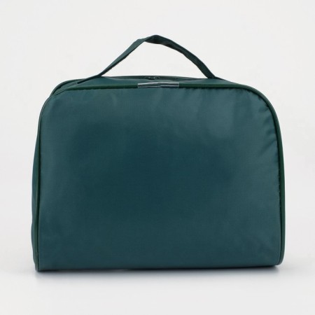 Cosmetic bag with a handle, a green color-2