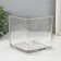 Glass of glass per 1 candle "Square" transparent 12x12x12 cm