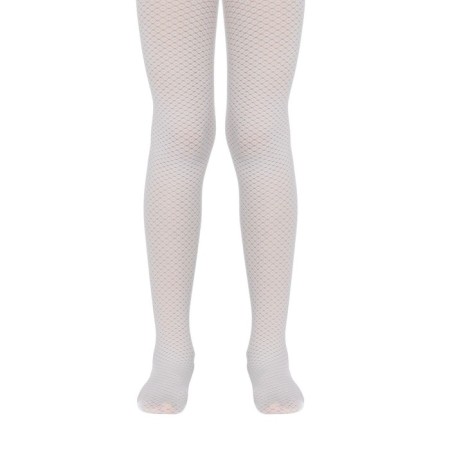 Pantyhose children with openwork pattern CONTE ELEGANT TINA, height 158-164 cm, color Bianco-1