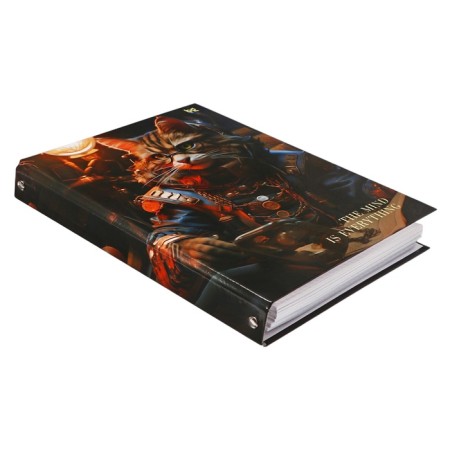 Notebook A5 120 sheets in the cage on the rings "Steampank", cover cardboard, glossy lamination, block 65g/m2-1