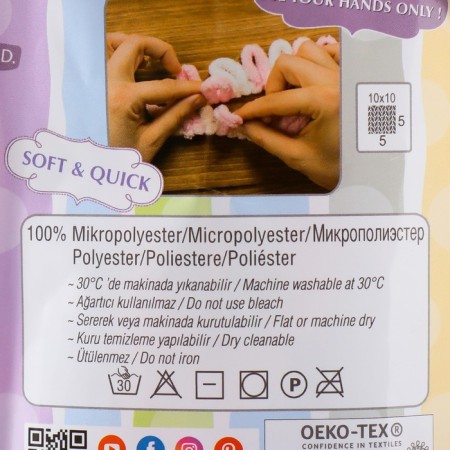 Yarn "Puffy Color" 100 % micropoliester 9m/100g (6370)-3