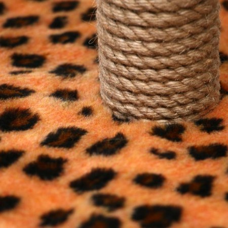 Clogging Small "Arena" with a toy, 40 x 40x 55 cm, jute, leopard-6