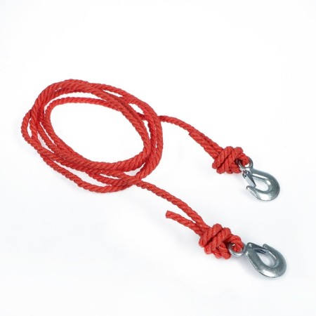 Towing cable 5 tons, type of rope, without colored fabric inserts, with 2 hooks