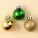 Christmas trees New Year, for the New Year, plastic, d = 3 cm, 6 pcs., Gold and green color