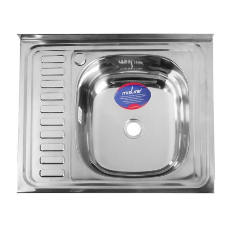 Kitchen sink Mixline 538191, invoice, thickness 0.4 mm, 60x50x16 cm, right, release 1 1/2 "