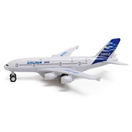 Metal “passenger”, inertial, light and sound effects, white-blue color.-1