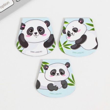 Magnetic bookmarks on the Panda Books, 3 pcs.-4