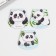 Magnetic bookmarks on the Panda Books, 3 pcs.