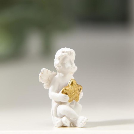 Polystone souvenir "Snowthrough angel with a golden stars" mix 2.4x1.2x0.9 cm-2
