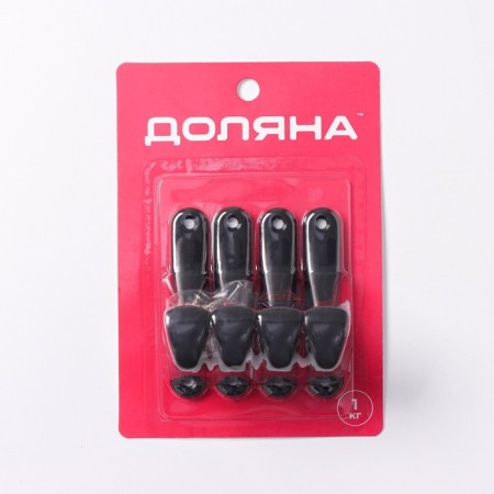 A set of hooks on Velcro of the Dilan "Classic", 4 pcs, black color-6