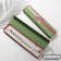 Gift box for a bracelet/chain/clock "Ban large", 22 × 5 cm, green-pink color