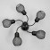 Chandelier 2718/5 E27 40W Black 58x58x28 cm Bayerlux