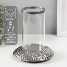 Ceramics candlestick, glass for 1 candle 