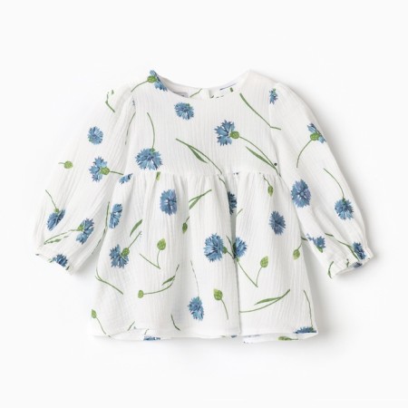 Платье детское с дл. рукавом KAFTAN "Васильки", р.30 (98-104 см)-4