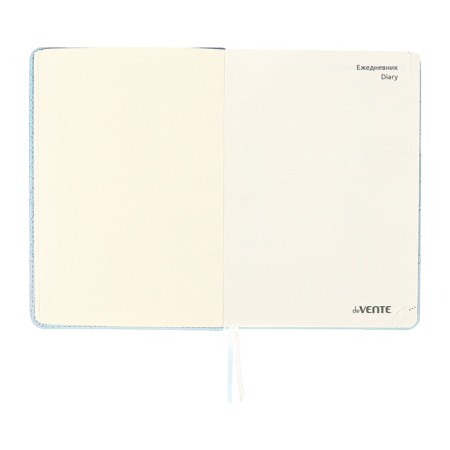 The diary is low, A5, 136 sheets, leatherette, Devente. Tailor, a solid cover with foam rubber, knife, perforation, liesse, block 70%, blue-7