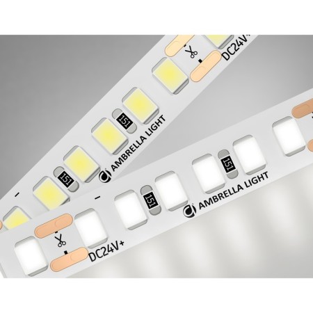 Ambrella GS3202, 5 m, IP20, 2835, 180 LED/m, 14.4 W/m, 24V, white glow, white