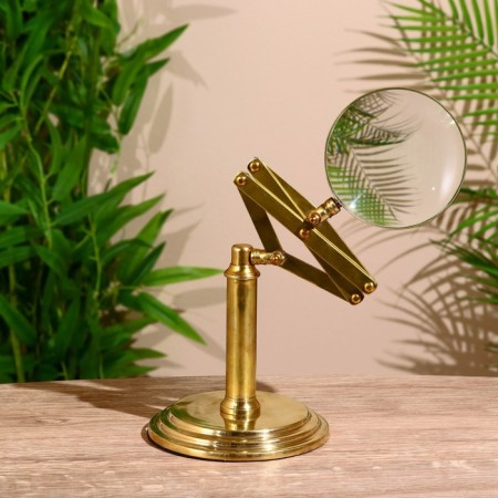 Lupa desktop "zig-zag" 20 cm, brass-1