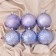 Set of balls plastic D-8 cm, 6 pcs "Star" lilac