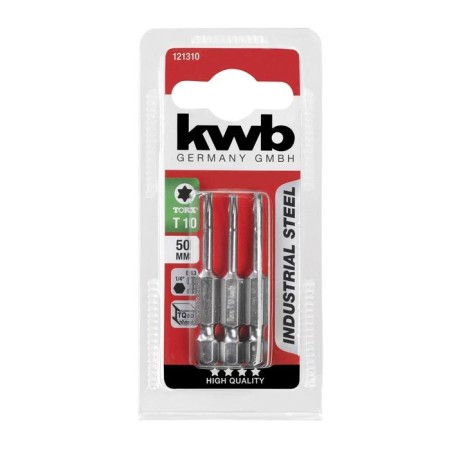 Bit KWB Industry, Torx10, steel TQ60, 50 mm, 3 pcs-1