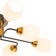 Lamp on the ESCADA rod, 1132/8p Black. 8x60W, e27, 800x800x200 mm, black/gold color