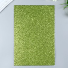 Foamiran glitter Magic 4 Hobby 2 mm cent. light green, 20x30 cm