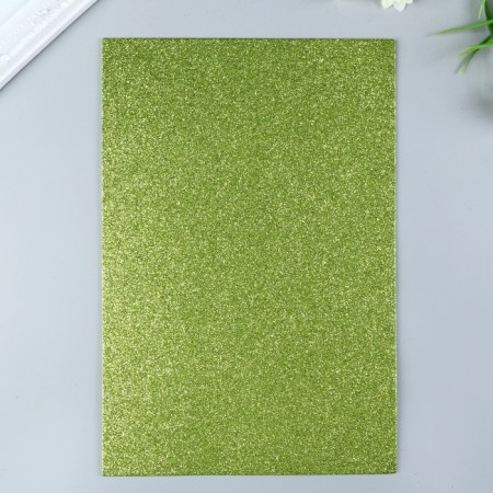 Foamiran glitter Magic 4 Hobby 2 mm cent. light green, 20x30 cm