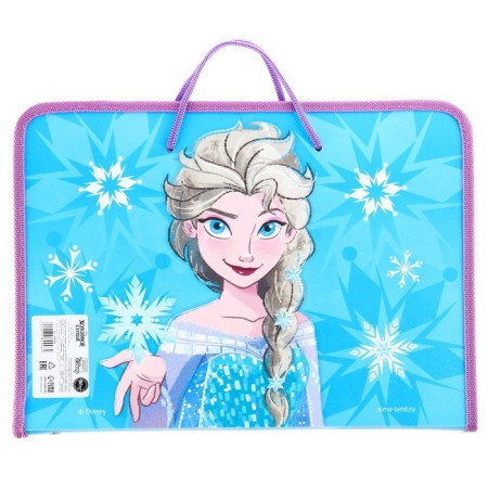 Plastic folder with A4 handles, on lightning, cold heart-6
