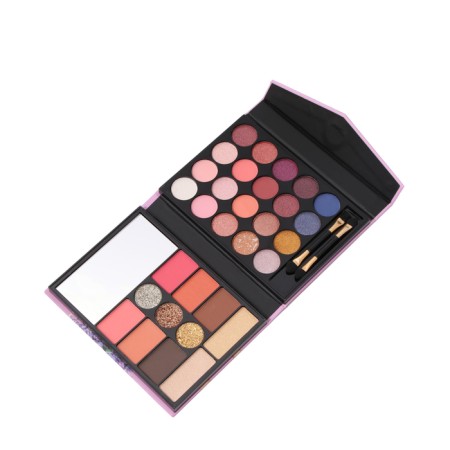 A set of decorative cosmetics (highlighter, blush, glitter, shadows, lipstick, eyebrow shadows)-1