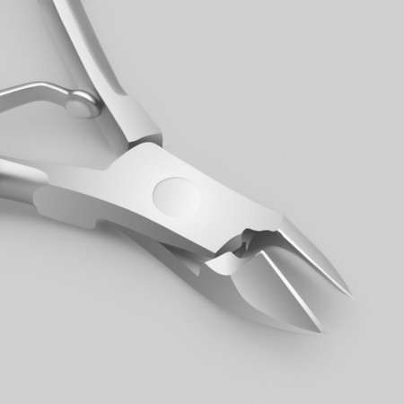 Manicure nippers for cuticle, 9.5 cm, blade length - 10 mm, in a case, silver color-2