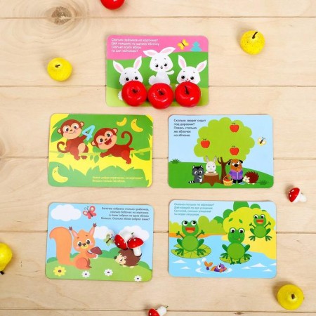 Account material “Funny tasks: mushrooms, apples, pears”, 12 pcs.-2