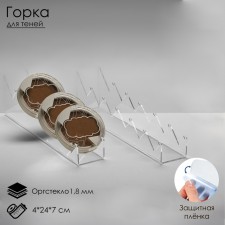 Gorka for shadows 4x24x7 cm, outflow of 1.8 mm, transparent color in a protective film
