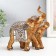 Polystone souvenir "Elephant with an elephant - Popon with patterns and amber" 16.5x10x17.5 cm