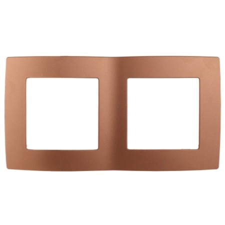 Switch frame for 2 posts, era12, copper