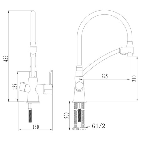 LEMARK COMFORT LM3070C-Yellow, single-leaf, output for drinking, yellow 907664-1