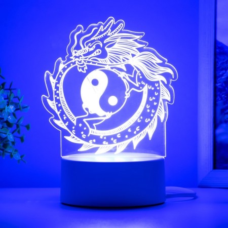 Lamp "Chinese dragon" LED white 14x9.5x16 cm-5