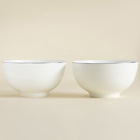 SALATE SL Home "Cascon", 1.4 l, d = 18 cm, set 2 pcs, bone porcelain, white-3