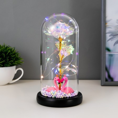 Network Sales "Flower and Flamingo" LED from batteries 3haaa 11x11x21.5 cm Risalux-1