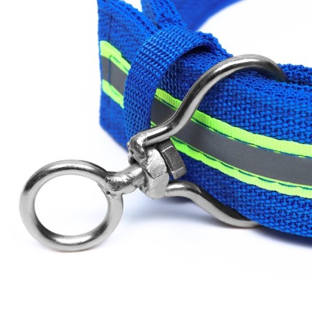Four -layer reflective collar with a swivel 65 x 4 cm, blue-3