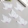 Decor for creativity Textile embroidery "Flight of butterflies" White 7.2x5 cm