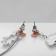 Earrings Assorted "Hare" with a cloud, colored in silver