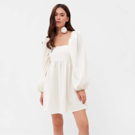 Women's dress with a bow Mist Summer Time, White, p. 44